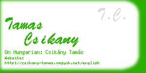 tamas csikany business card